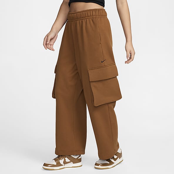 新品 NIKE ナイキ 気味が悪い LOOSE FIT ボトムス ワイドパンツ ヨガ 茶色